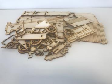 VW T1 DOKA - 3D Lasercut Modell - Abmessungen